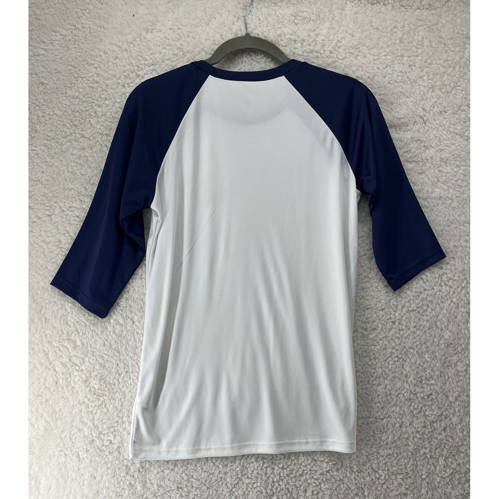 Alo Sport Youth Baseball Tee Raglan Large Blue White - Picture 6 of 6